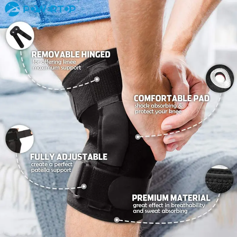 Men Women Knee Support Brace Adjustable Open Patella Knee Pad Protector Guard for Gym Workout Sports Arthritis Joint Pain