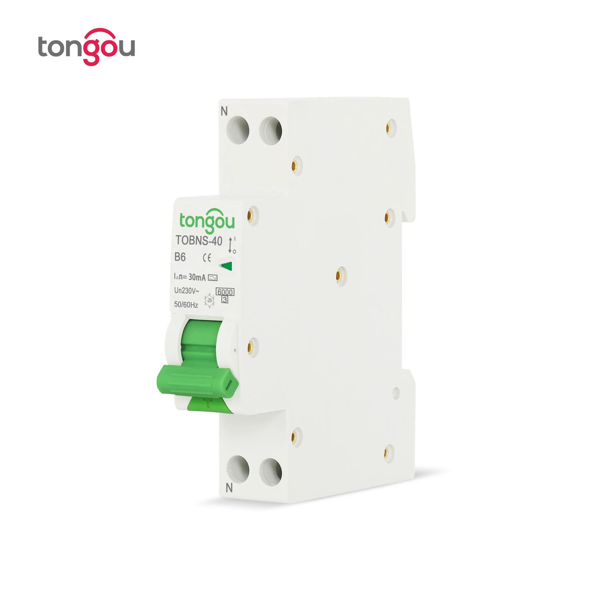 Type A Curve B RCBO 6KA 18mm 10A 16A 32A 40A 30mA 1P+N Residual Current Circuit Breaker with Over Current and Leakage Protection