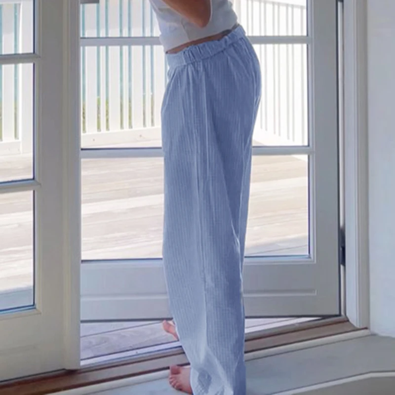 IAMHOTTY Y2K Buttons Lace-up Bow Waist Trousers Women Casual Basic Loose Straight Pants Chic Fashion Sweatpants Baggy Streetwear