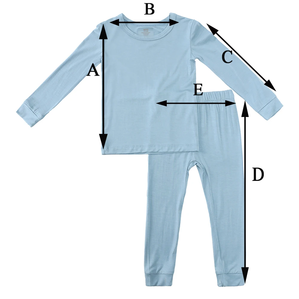 2024 Bamboo Fiber Toddler Kids Pajamas Clothes Solid Hight Elasticity Breathable Sleepwear Set For 9M-7T Boy Girl Loungewear