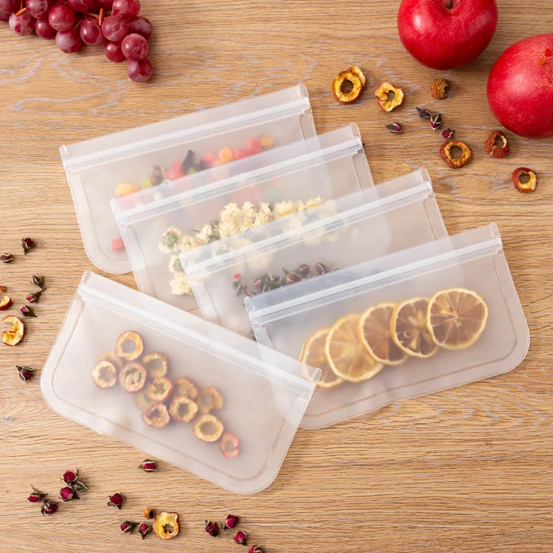 Reusable Food Storage Bags Fresh Bags For Snacks Fruit Vegetable Freezer  Storage Double Zip Lock Seal Freezer Bags Kitchen Tool - AliExpress