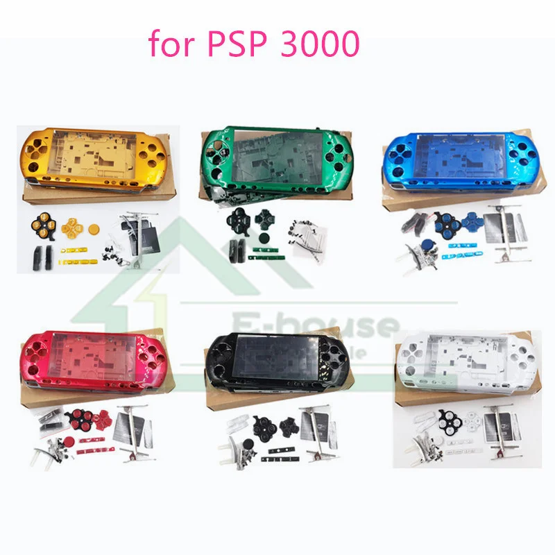 소니 PSP3000 PSP 3000 게임 콘솔 교체 풀 하우징 쉘 커버 케이스, 버튼 키트 포함, 고품질|version