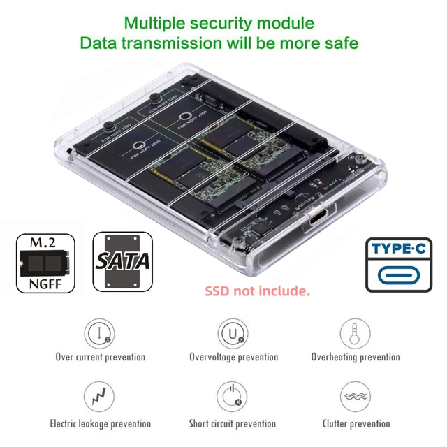 M.2 SSD [NGFF] to USB 3.0 / SATA III 2.5-Inch Enclosure Adapter