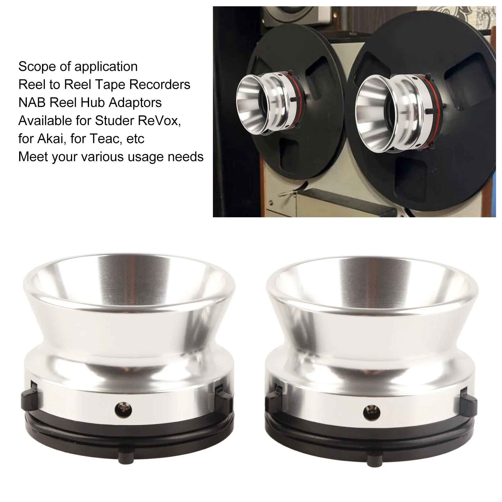 NAB Reel Hub Adapter Aluminium NAB Hub Adapter für Studer ReVox Akai Teac 10 Zoll Opener Universal Loading Device Hub Adapter – Detail 4