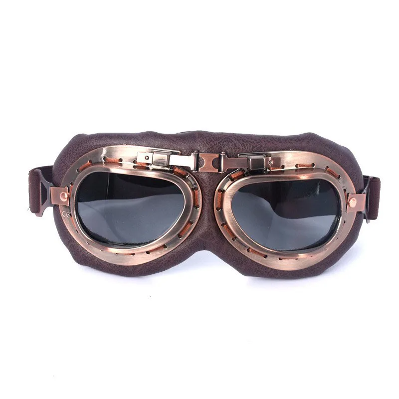Motorcycle Goggles for Harley Pilot Steampunk ATV Bike Copper Helmet motorcycle goggles