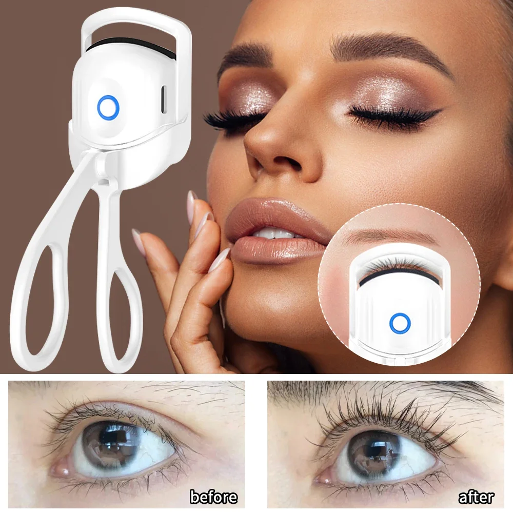 Eyelash curler electric eyelash curler USB charging model fast heating portable eye lash perm shaping and lasting curling thermal eyelash clip