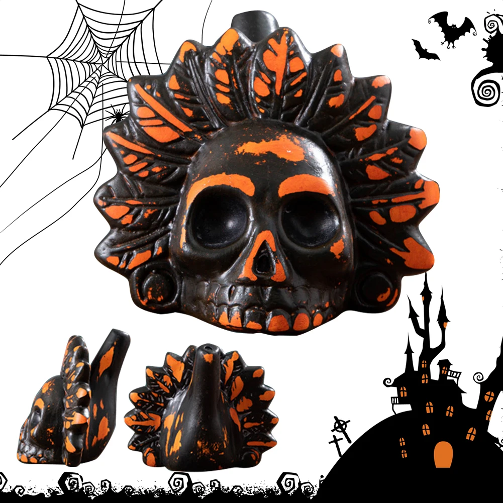 Horror scream whistle authentic Aztec whistle spooky scary creepy death whistle realistic human scream for Halloween prank props