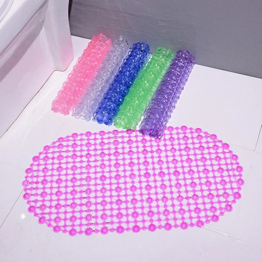Enhanced Non-slip PVC Bath Mat with Massage Surface - Soft Rectangle Shower Carpet