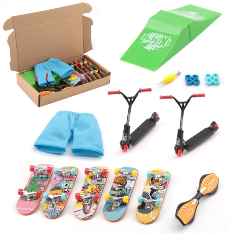 

Finger Skateboards Toy Mini Scooter Tool Accessory Finger Toy Set Gift for Kids