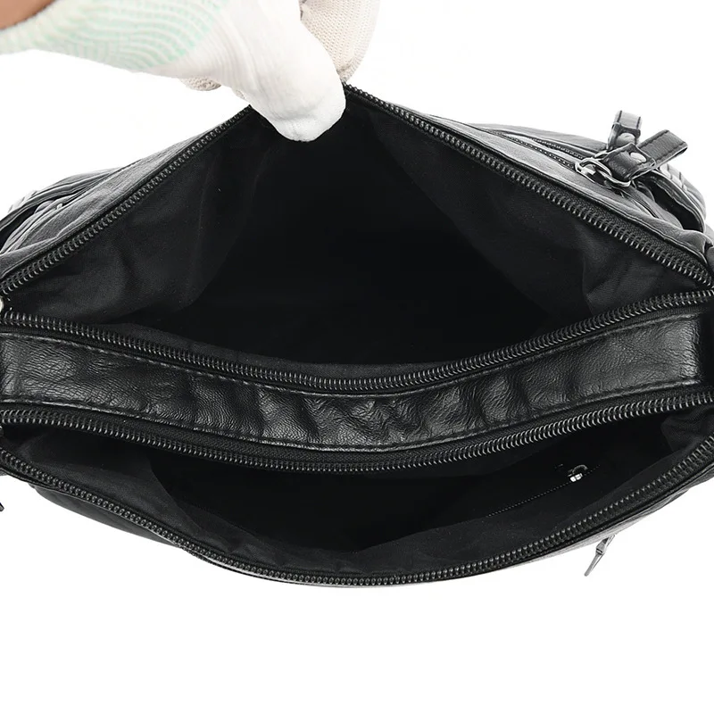 حقائب كروس جلدية ناعمة على الموضة للنساء حقائب ساع نسائية متعددة الجيوب حقائب يد كلاسيكية حقائب كتف للسيدات