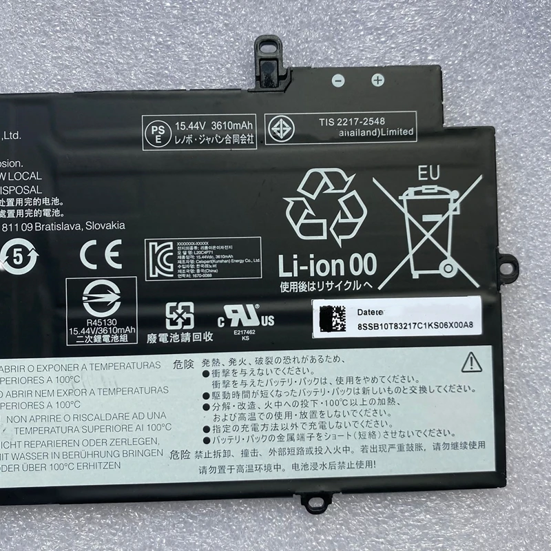 Lenovo-bateria de Carbono Thinkpad x1 L20c4p71 L20l4p71 L20l4p71 L20d4p71 L20d4p71 5b10w13972 Sb10t83215 ° Yoga X1c g6 6ª Geração 20xw 20xx - Imagem 5