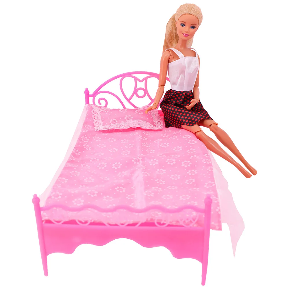 Doll House Furniture Bed Table Chair For Barbies Plastics Cleaning Tools For Barbies Accessories Mini Furniture Model Gifts Toys 2