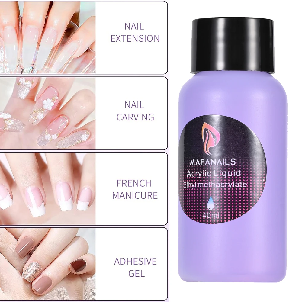 150/120/75/40ml Professional Acrylic Nail Monomer-Odorless Liquid System For Extension Carving Salon & Home Use Acrylic Liquid