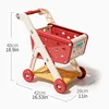 New Children play home kitchen fruit vegetable cut-to-play toy small shopping trolleys Storage cart toys for kids cooking gifts 6