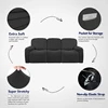 3 Seat Stretch Sectional Recliner Sofa Slipcover With Elastic Bottom Soft Washable Furniture Pet Protector Couch Cover 6