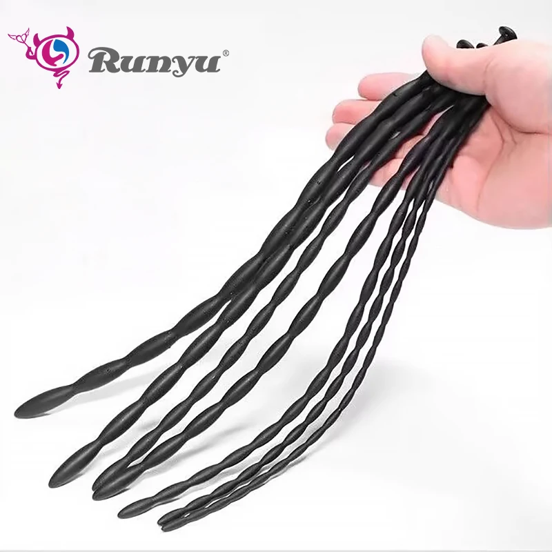 Penis Sex Toys Runyu Silicone Wave Horse Eye Stick Urethran Expander SM Penis Plug Men Urethra Masturbation Stimulator