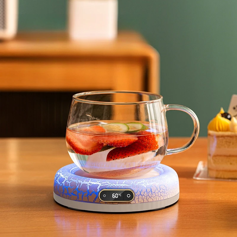 Lava heating constant temperature coaster desktop office rainbow atmosphere lamp milk insulation warm coaster