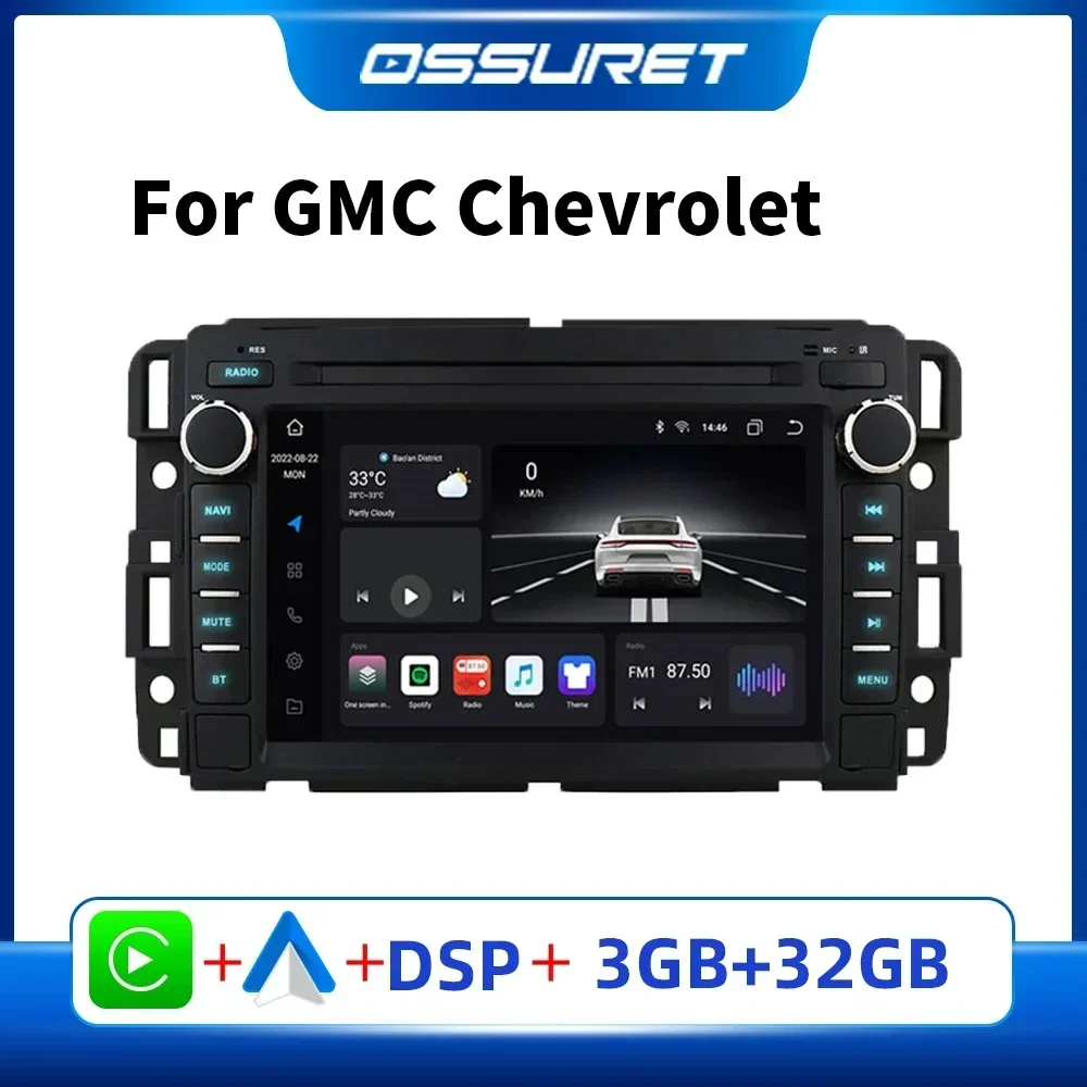 Autoradio Android stéréo pour Chevrolet Silverado GMC Sierra Impala Traverse Avalanche Express Yukon Acadia Savana GPS multimédia