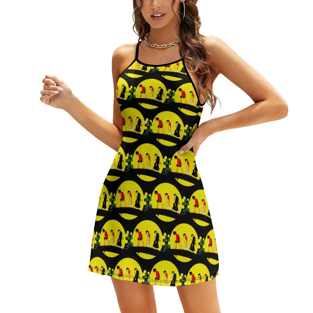

Sexy Samurai Chillhop Champloo 2 Women's Sling Dress Humor Vacations Woman's Gown Dresses Novelty