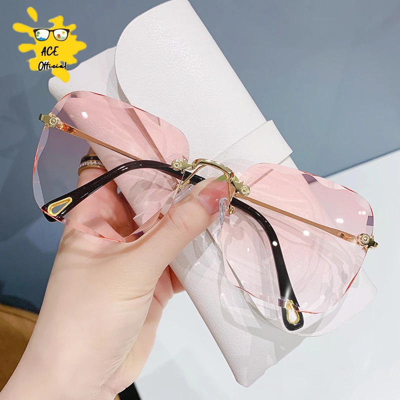 

Large Square Sunglasses Rimless Sunglasses Fashion Sunglasses Women Tide Vasos Decorativos Lunette De Soleil Femme