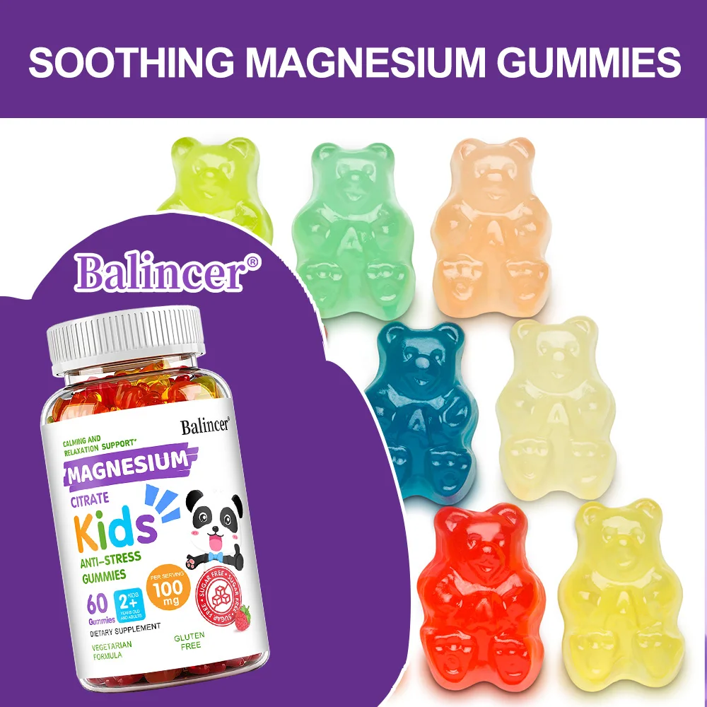Magnesium Citrate Gummies - Calming, Anti-stress, Promote Healthy Sleep, Improve Memory, Concentration, Nutritional Supplement 9 Sf92a213f2d5b475cbe611fdb9f7ef576D