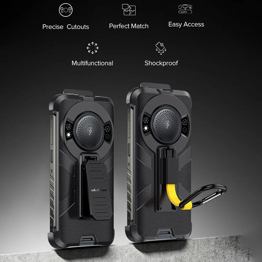 Rugged Back Clip Phone Case with Carabiner Attachment