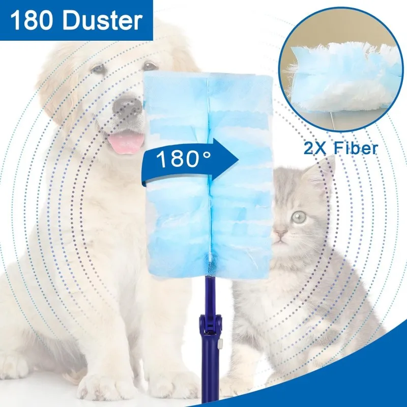 Disposable Dusters with Replace Heads Scalable Cleaning Brush Duty Duster Refills Electrostatic Duster Home Office Cleaning Tool