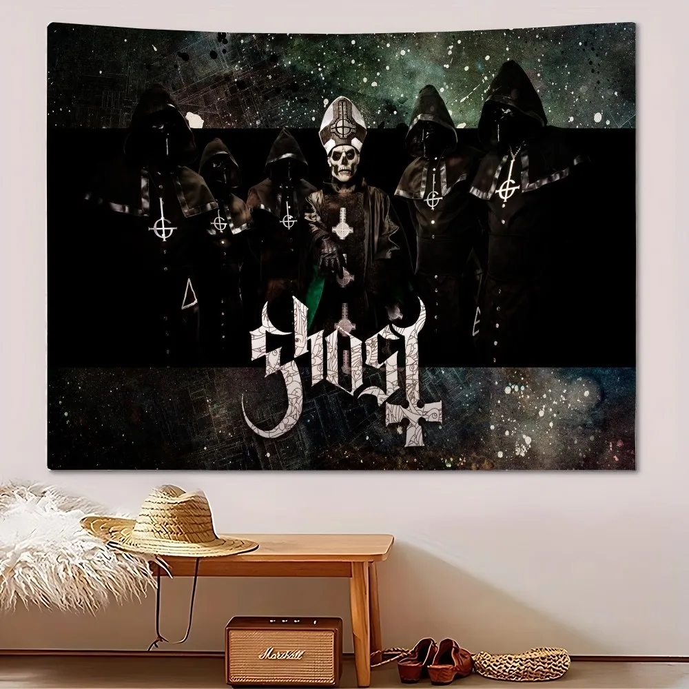 

The Ghosts Band Rock Tapestry Wall Hanging Tapestry Art Deco Blanket Curtain Hanging at Home Bedroom Living Room Decor