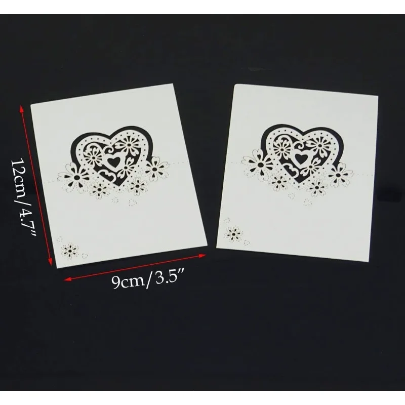 Place Cards 50pcs Cut Heart-Shaped Hollow Wedding Table Number Name Place Card Wedding Party Decoration