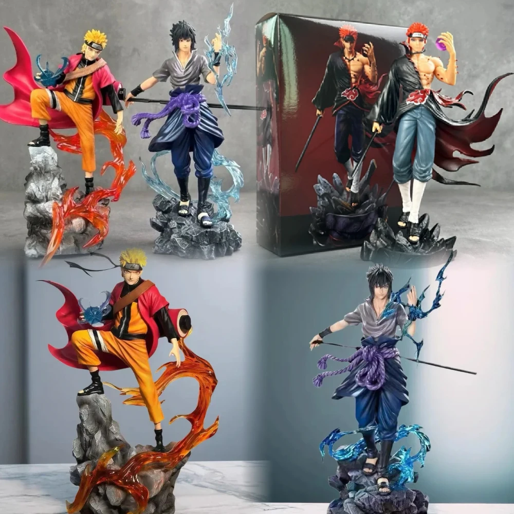Naruto Anime PVC Figure: Uzumaki, Pain, and Uchiha Sasuke Collectible Statue