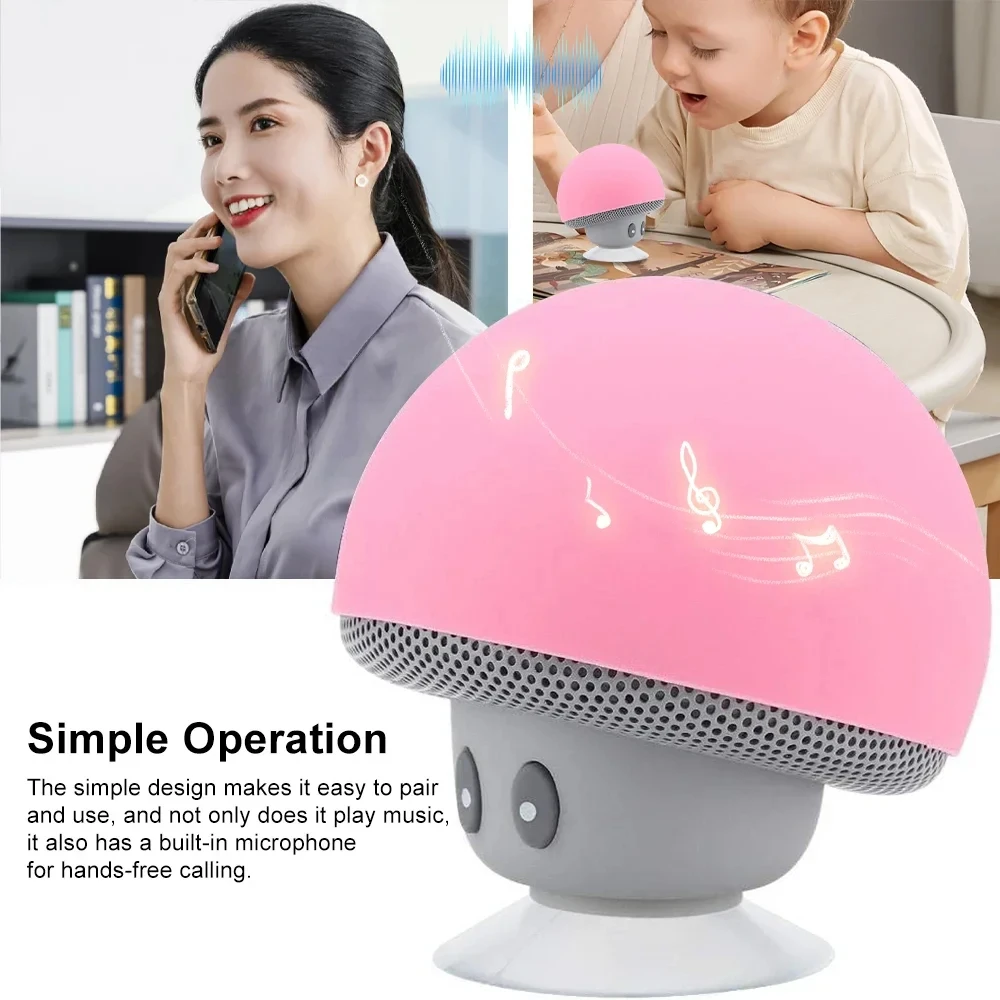 Mini Mushroom Bluetooth Speaker Creative Portable Smart Speaker for Phones Cross-border Cartoon Gift
