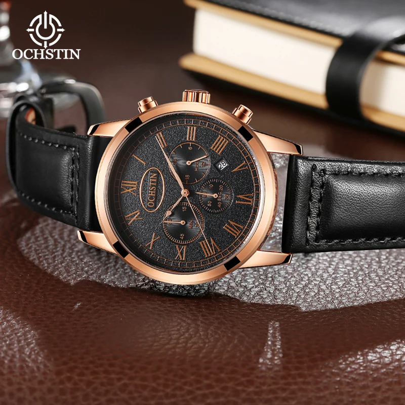 Ochstin new 2023 Navigator series business high-end luxury multi-functional quartz movement luminous men's quartz watch