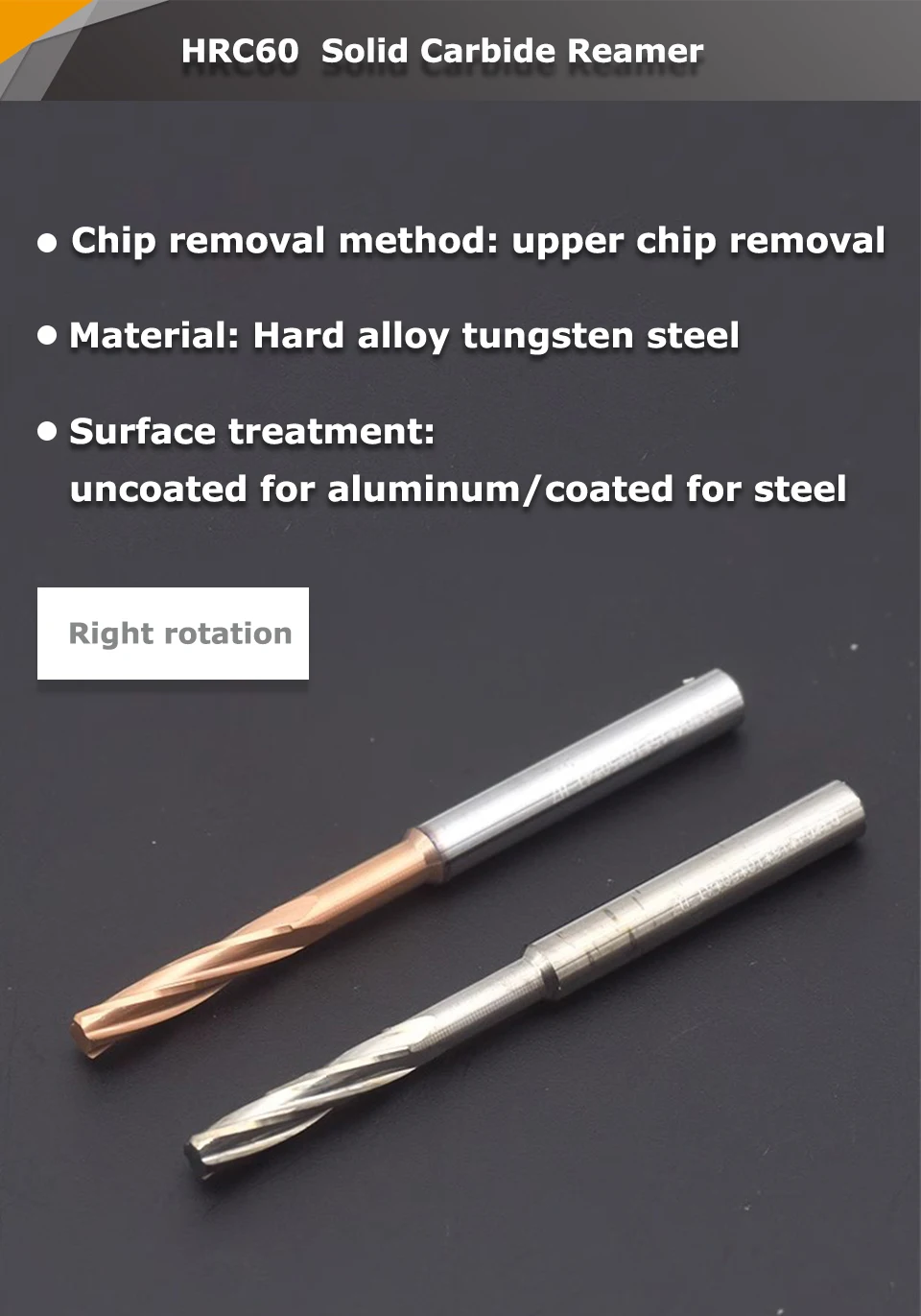 YZH 3 mm -4,09 mm Maschinenreibahle HRC60 4 mm Festschaft Toleranz + 0 + 0,005 Spiralnut Außenkühlung CNC-Innenloch – Detail 2