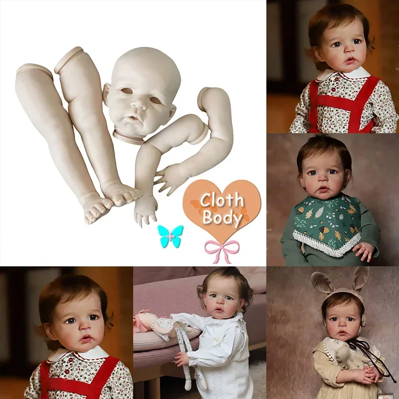 

25inch Sandie Reborn Doll Kit Toddler kits Unfinished DIY doll Parts with cloth Body