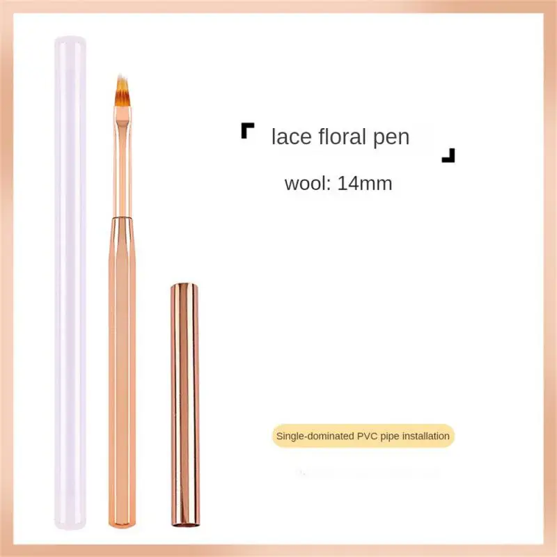 1PCS Nail Art Brush 6-16mm Line Painting Drawing Pen Acrylic Gel UV Extension Brush Nail Stripes Lines Liner DIY Manicure Tools 6