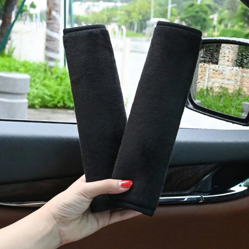 Seatbelt Shoulder Pad 2-Pack Seat Belt Shoulder Pads - Soft Comfort Covers For Car & Vehicle Use Ergonomic Shoulder Strap Pads Black - View #5