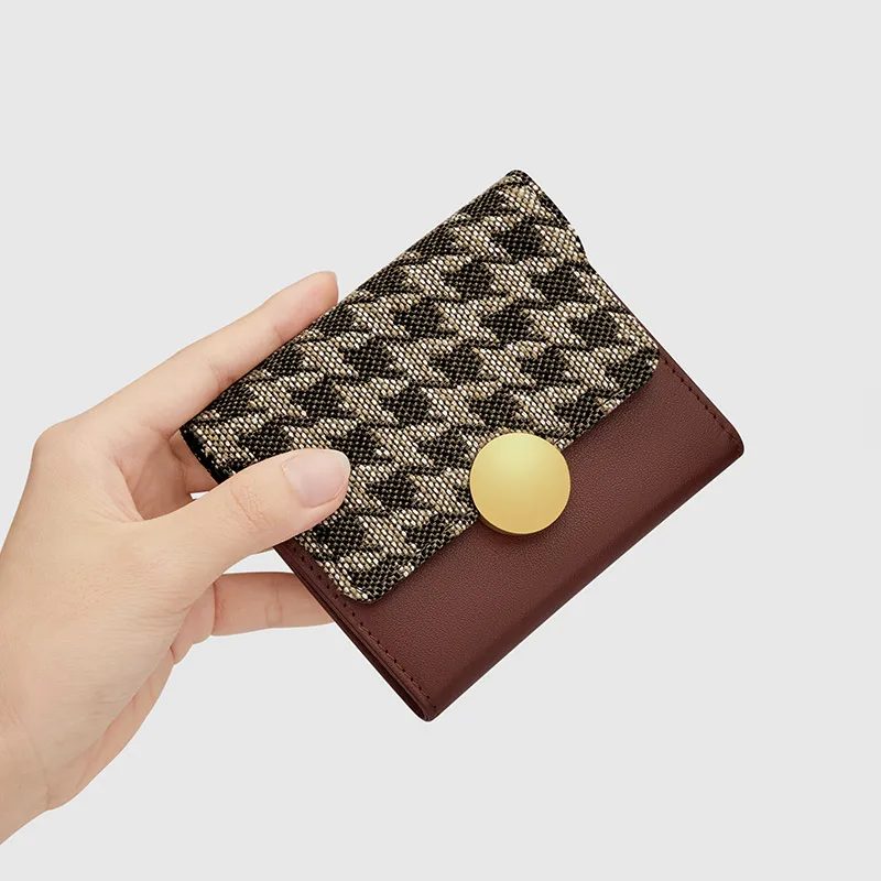 Fashionable Women's Wallet Mini Genuine Leather Coin Bag Personalized Card Bag