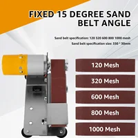 110-220V Electric Belt Sander DIY Polishing Grinding Machine Cutter Edges Sharpener US Plug Multifunction Power Tool Sandbelt 2