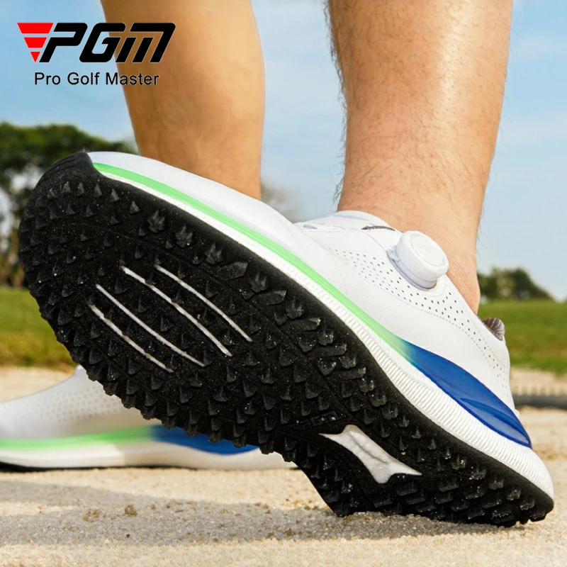 أحذية جولف PGM للرجال مع أربطة بمقبض نعل فائق النع...