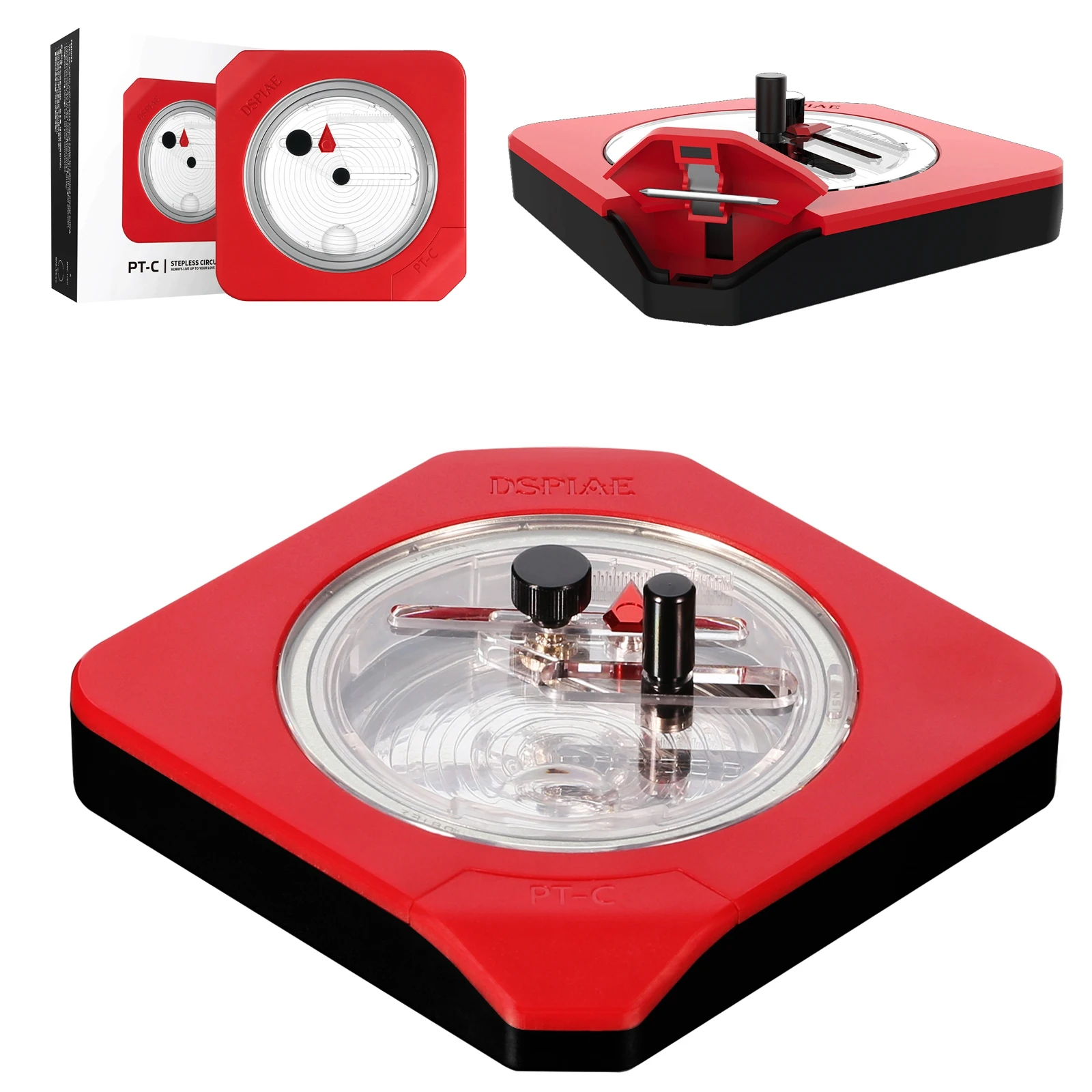 Premium Red Circular Cutter with Tungsten Cutting Bit and Anti-slip Pad