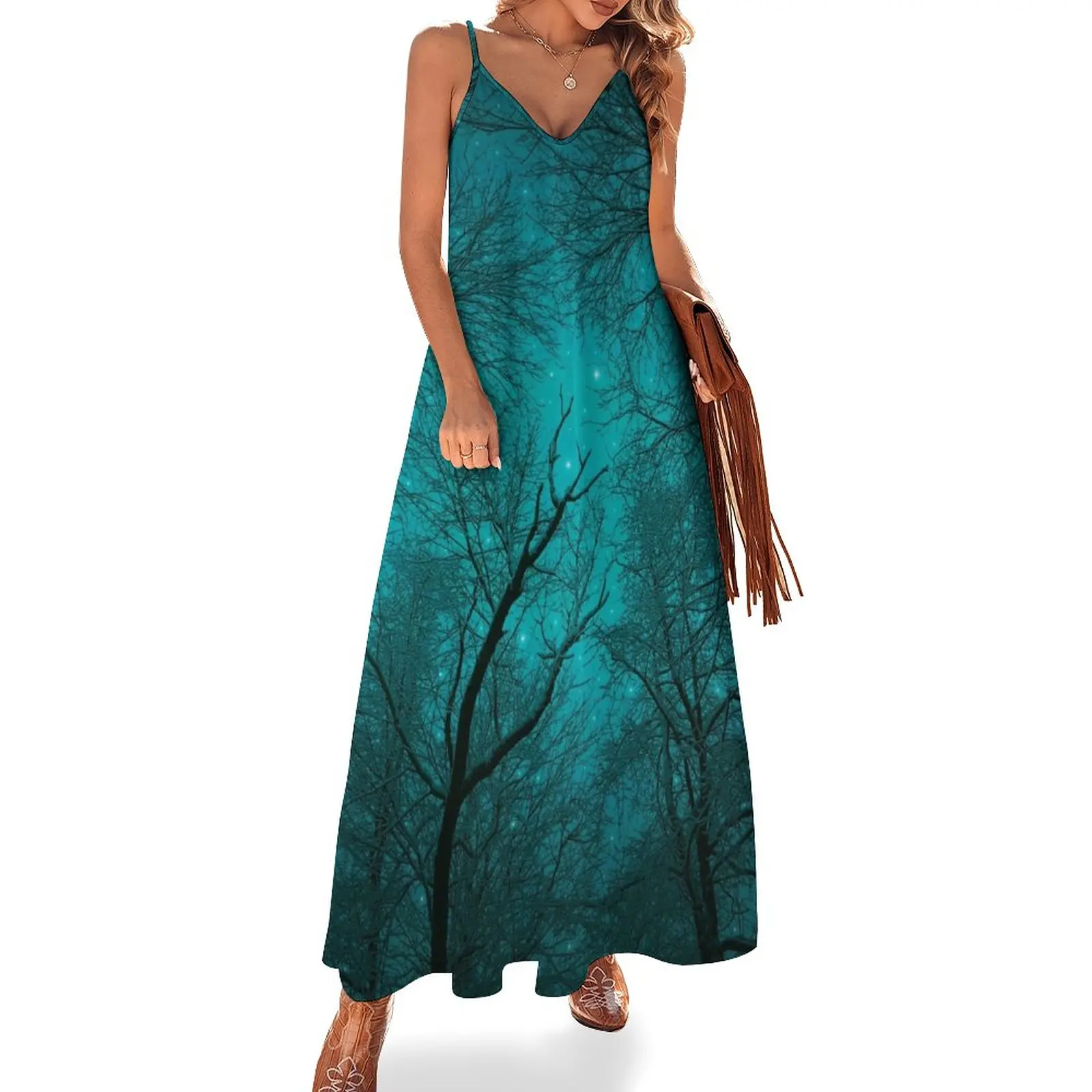 

Simply Stare Upward Sleeveless Dress women dresses Women's long dress long dresses for women