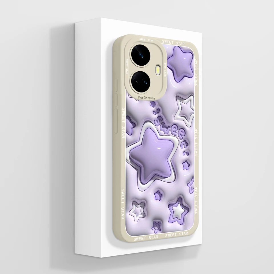 Beautiful Flower Liquid Silicone Durable Fashion Back Cover Case