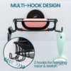 TAILI Soap Dish Bar Soap Holder Suction Cup With Hooks, Soap Bar Holder for Shower Wall, Soap Saver Tray for Bathroom, Kitchen 6