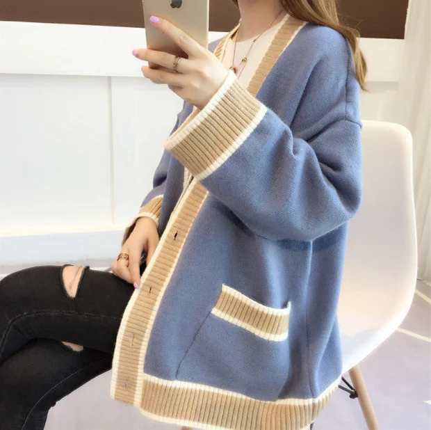 Рисунок 3 - Женский вязаный кардиган в полоску