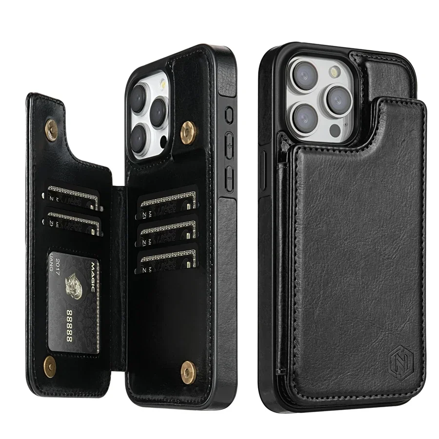 Leather Phone Case With Rfid Blocking For Iphone Models_voghion.com