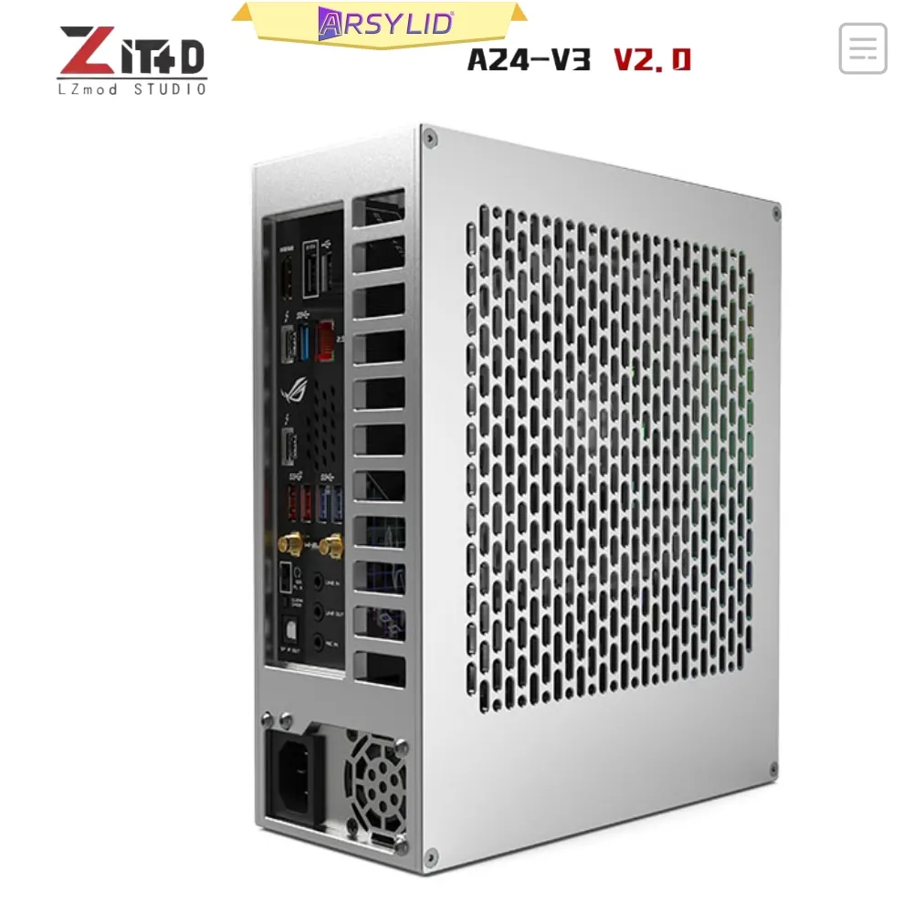 LZmod 4L mini A24-V3 2.0 Core Display 1U Power Supply ITX Chassis All Aluminum Alloy A4 Computer Case