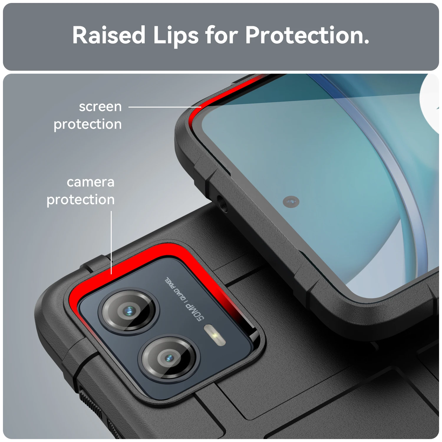 Durable Shockproof Rugged Shield Case with Soft TPU Back Cover