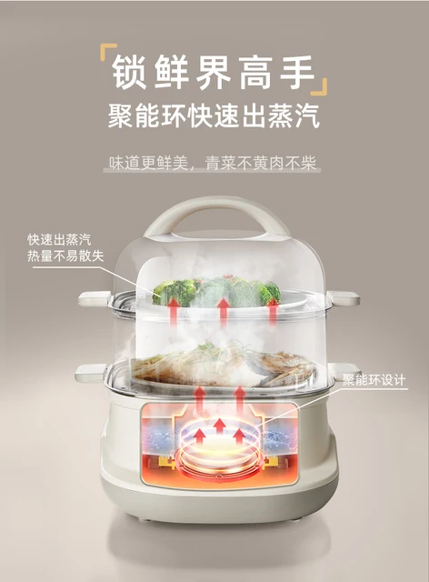 Joyang Multi-functional Pot Cooking One Electric Steamer We Use Cooking Pot  Seafood Steam Pot Timing Electric Steamer 14L - AliExpress