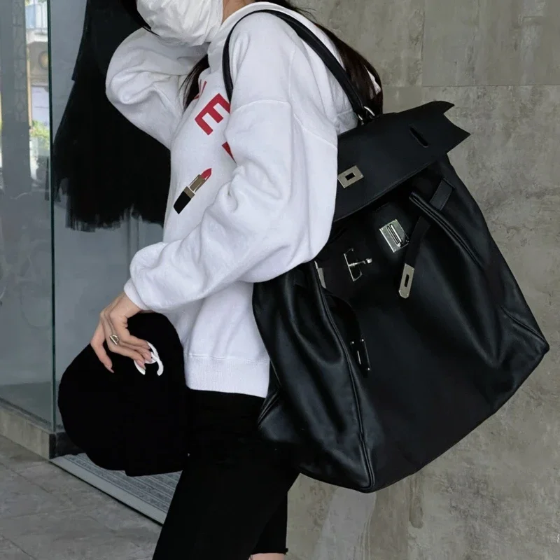 

Style Shoulder Leather Crossbody For Capacity Bags 50cm Fashion Large Portable 2023 Bag Women New Designer Soft Street Versatile