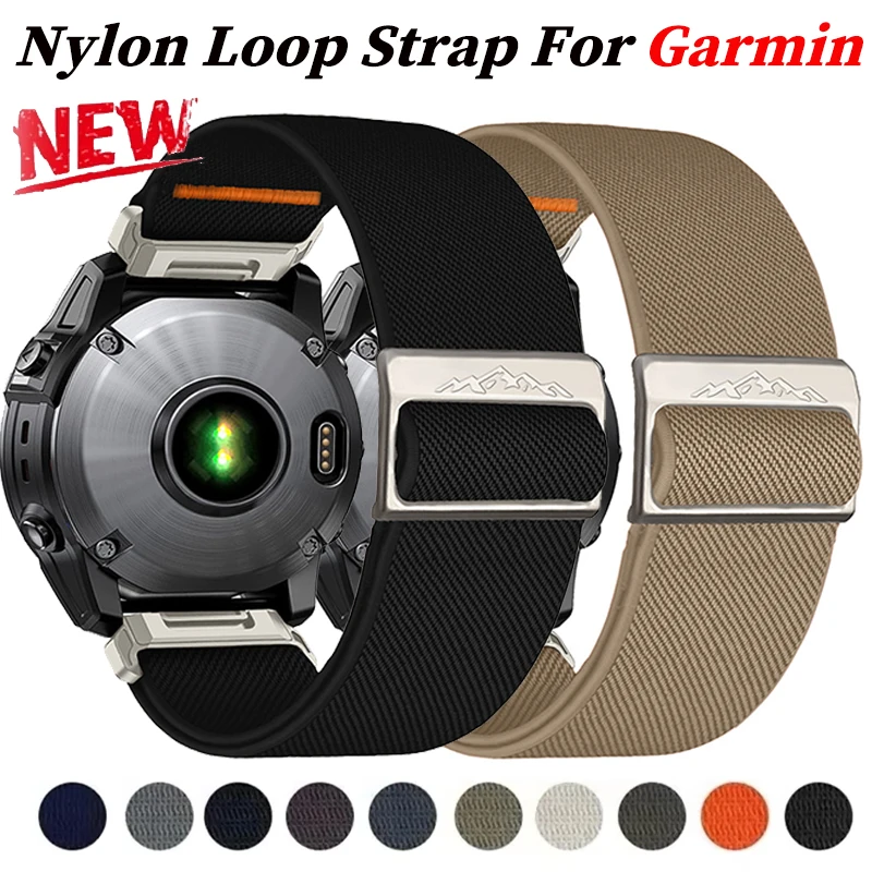 Elastic Nylon Loop Strap - 22mm/26mm Sport Bracelet Watchband